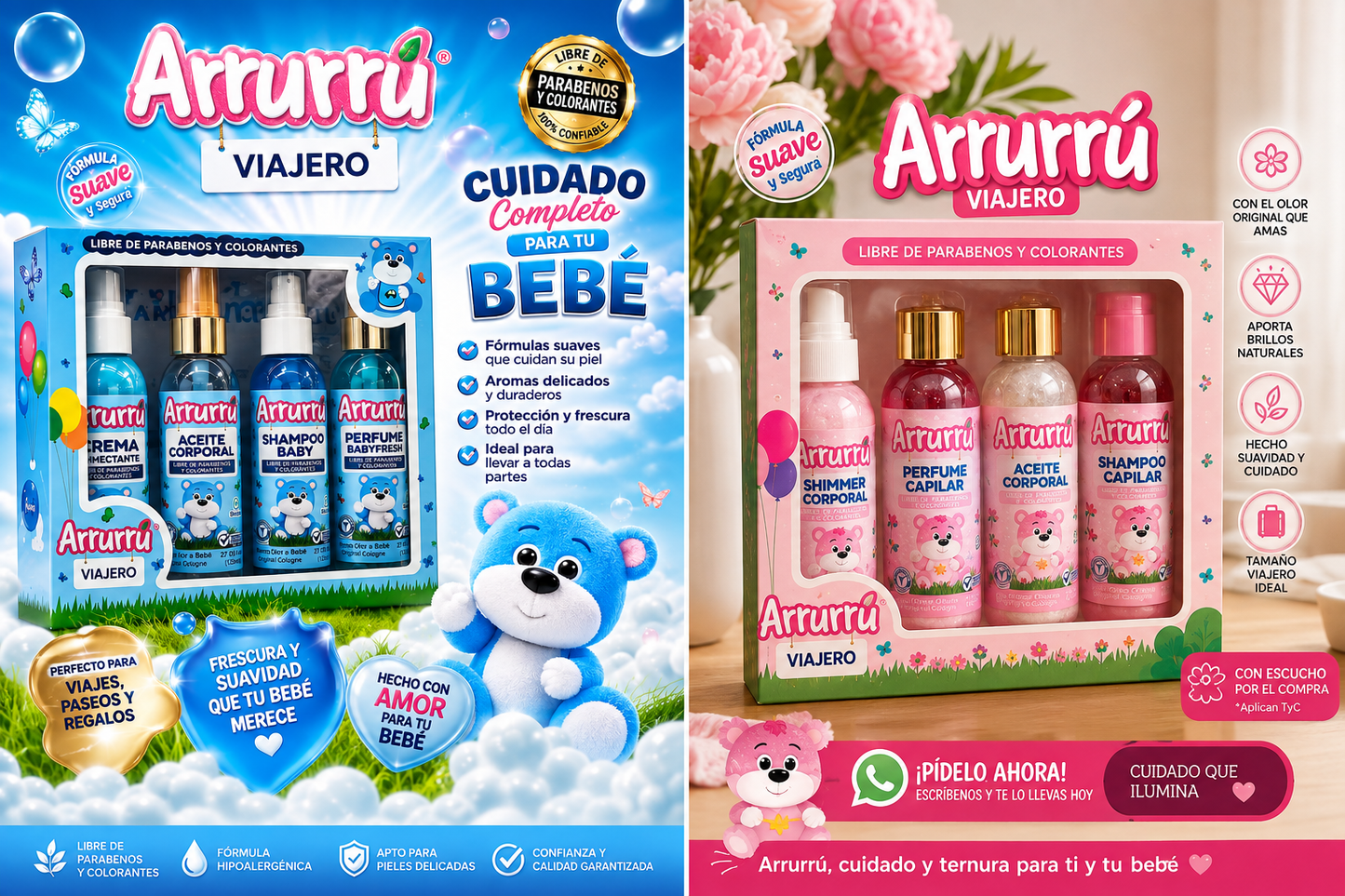 KIT VIAJERO ARRURRU ✈️ – Todo el Cuidado de tu Bebé en un Solo Kit